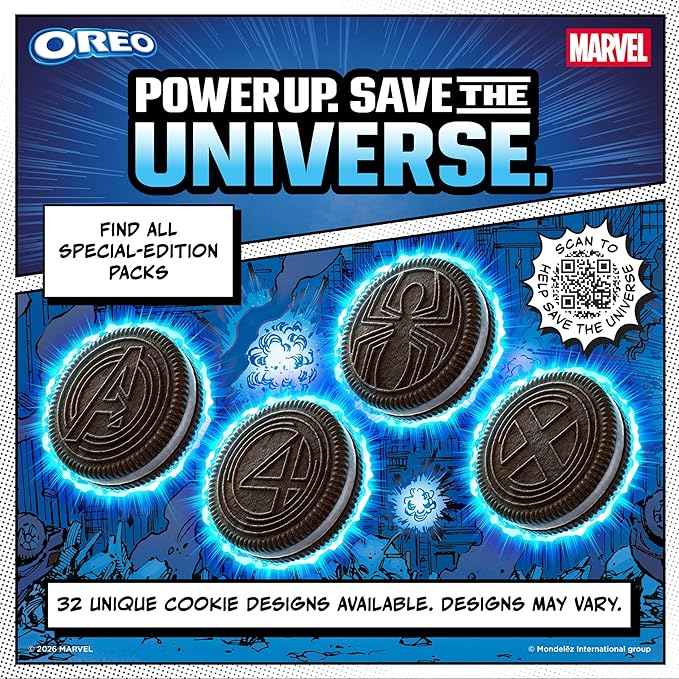 MARVEL OREO Stuf of Legends Chocolate Sandwich Cookies, Special Edition, 10.68 oz