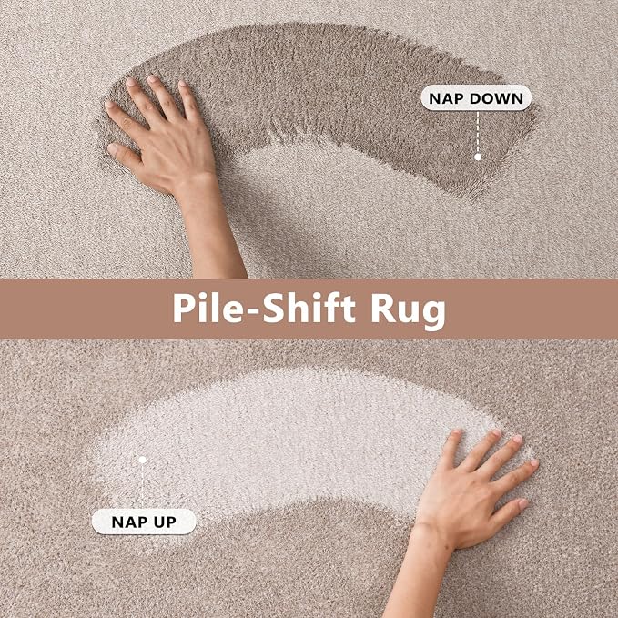 FinRèc 2x8 Washable Runner Rugs for Kitchen Hallway Bedroom, Low Pile Thin Rug Solid Color, Non-Slip Carpet Indoor for Home Decor (Oatmeal/White)