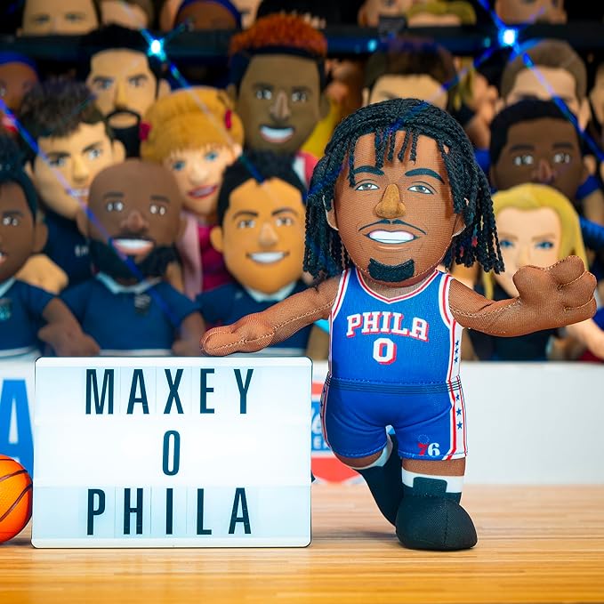Bleacher Creatures Philadelphia 76ers Tyrese Maxey 10" NBA Plush Figure - A Superstar for Play or Display
