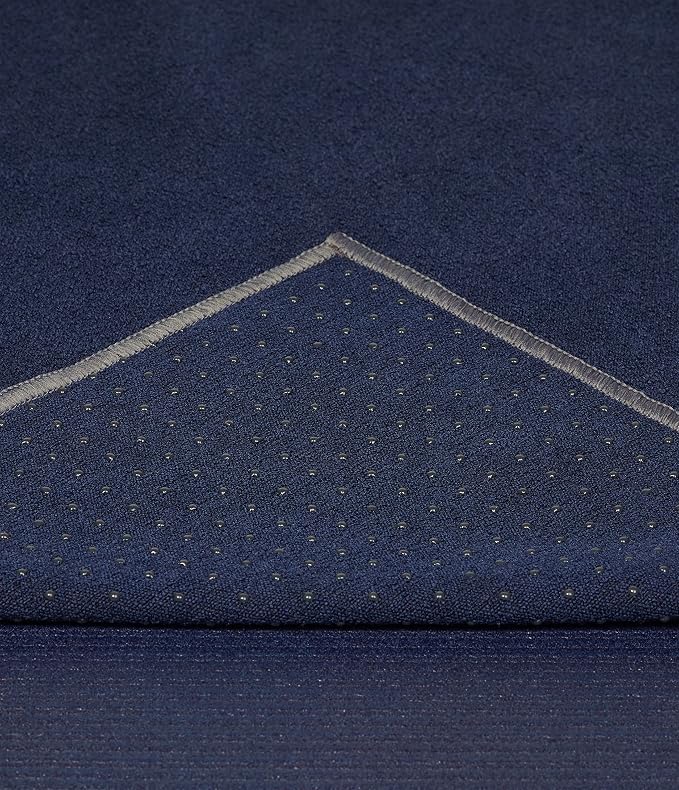 Manduka Yogitoes Hot Yoga Mat Towel - 71" | Moisture Activated Grip | Patented Silicone Nubs | Highly Absorbent, Durable & Easy Care | Made from Recycled Materials | 71 x 24 Inches | Midnight