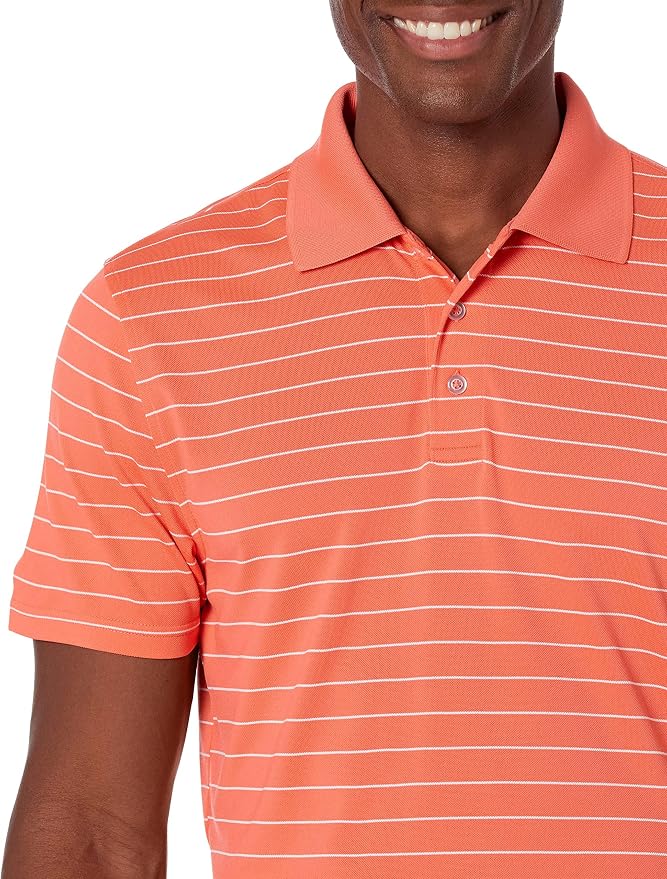 Amazon Essentials Men's Moisture Wicking Golf Polo Shirt, Short Sleeve, Slim-Fit, Quick-Dry, Active Wear
