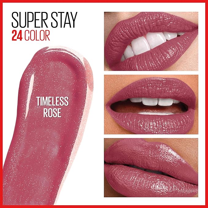 Maybelline New York SuperStay 24, 2-Step Liquid Lipstick K0868200 090 TIMELESS ROSE 0.78 Ounce (Pack of 1)