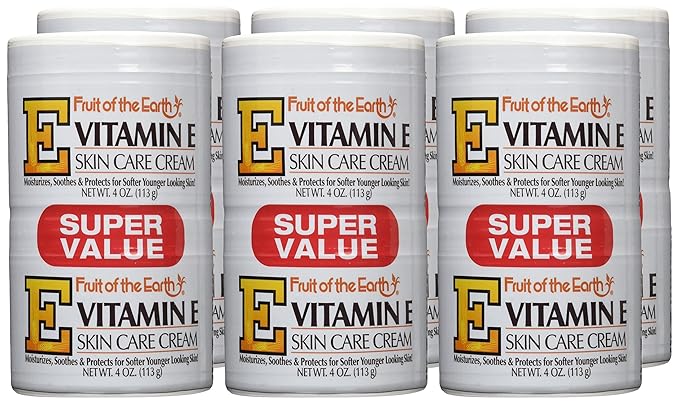 Fruit of the Earth Vitamin-E Cream 4 oz. Jar (Case of 6)