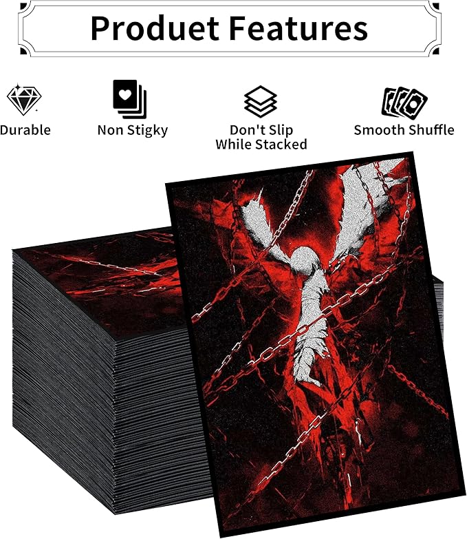 MTG Card Sleeves, Ultra Clear Front & Matte Finish Back, 100 Count Standard Size Matte Art Sleeve for Magic The Gathering (Angel)