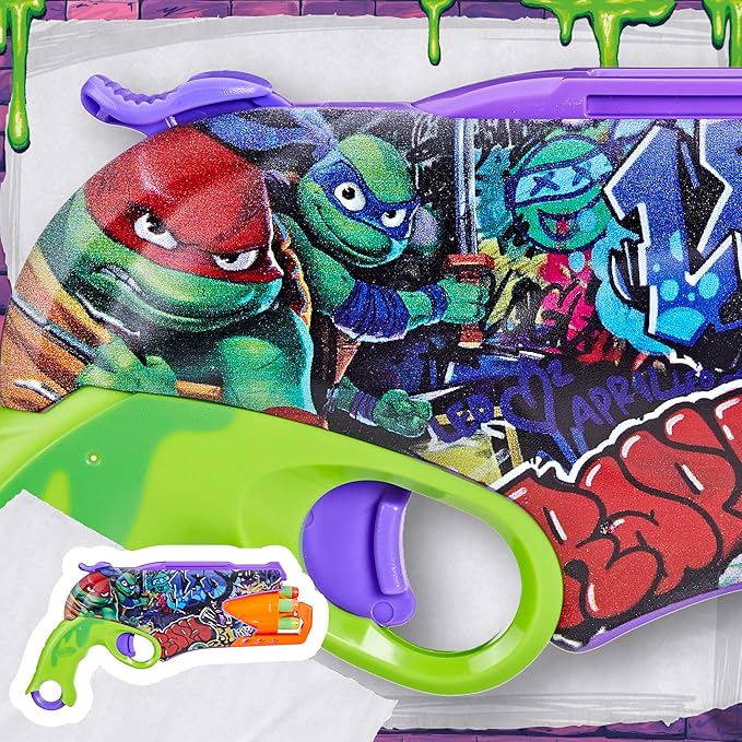 Nerf Teenage Mutant Ninja Turtles Blaster, 10 Elite Darts, Toy Foam Blasters, Ages 8 and Up