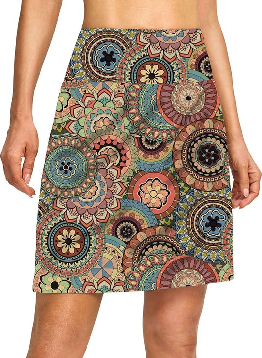G Gradual 19" Skorts for Woman with Pockets High Waist Golf Skirt | Lightweight, Stretchy, Breathable, Tummy Control, Built-in Shorts, Athletic, Tennis, Pickleball, Casual Summer