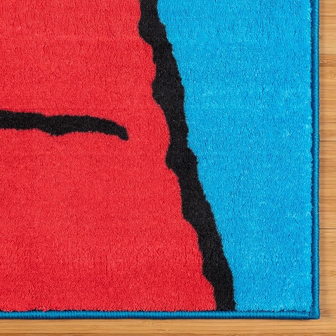 Gertmenian Peanuts Indoor Area Rug - 3x5 Small, Non-Slip, Ideal for Children in Bedroom, Game Room, Classroom, Nursery or Play Area - Snoopy, Blue/White, 28025