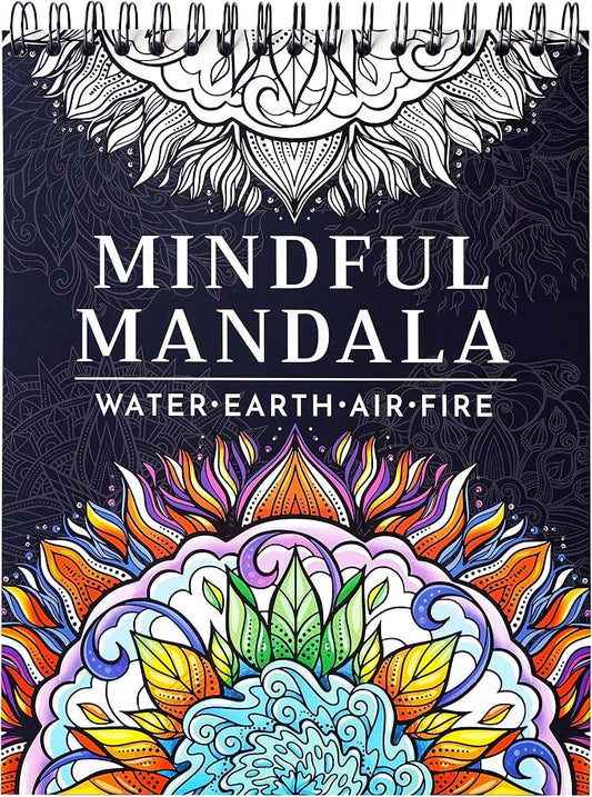 Premium Mandala Coloring Book for Adults – 50 Stress Relief Designs – 180gsm Thick Bleed-Proof Paper, Spiral Bound Lay-Flat, Perforated – Frameable Art, Relaxation Gifts for Women, Anxiety Relief