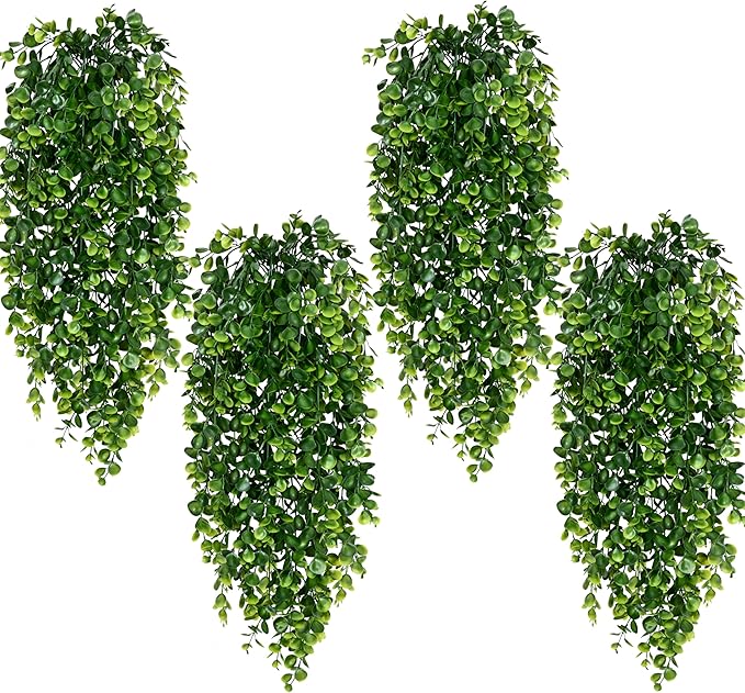 Waipfaru 8Pcs Fake Hanging Plants 2.7FT Fake Plants Fake Vines Greenery | UV Resistant Faux Outdoor Plants Ivy Vines for Modern Boho Patio Outdoor Indoor Party Wall Porch Gazebo Aesthetic Decor