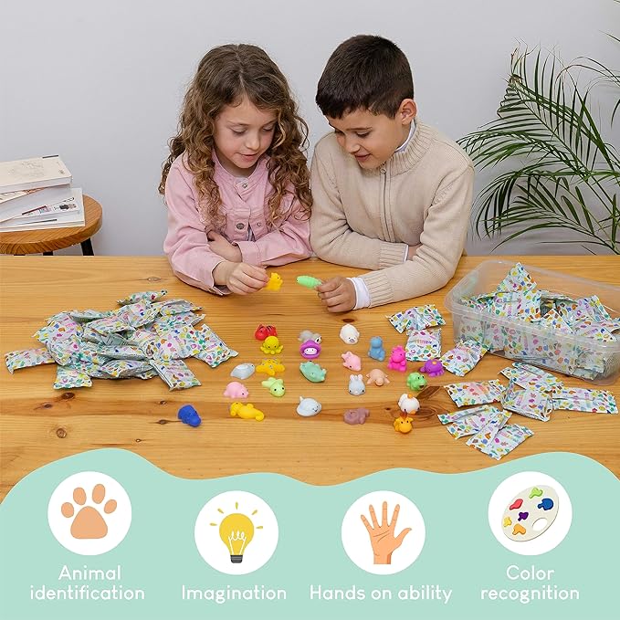 Mochi Squishy Toys Bulk for Kids Party Favors Pack 80 - BONNYCO | Goodie Bags Stuffers for Kids 3-5 4-8, Return Gifts Birthday Party | Squishy Fidget Toys, Pinata Stuffers Birthday Boys Girls Kawaii