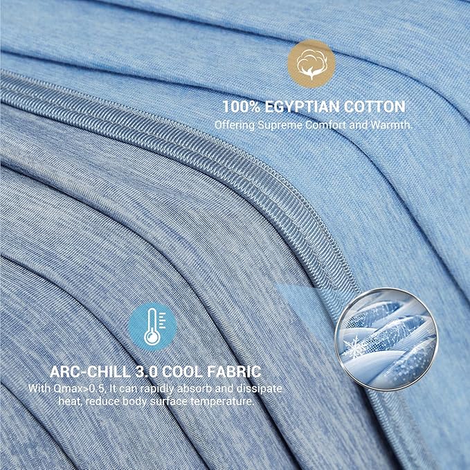 Elegear Double-Sided Cooling Blanket for Hot Sleepers, Queen, Arc-Chill 3.0 | Q-Max>0.5 Cooling Fabric, Absorbs Heat to Keep Body Cool, Breathable Summer Blankets for Night Sweats & Menopause, 79"x86"