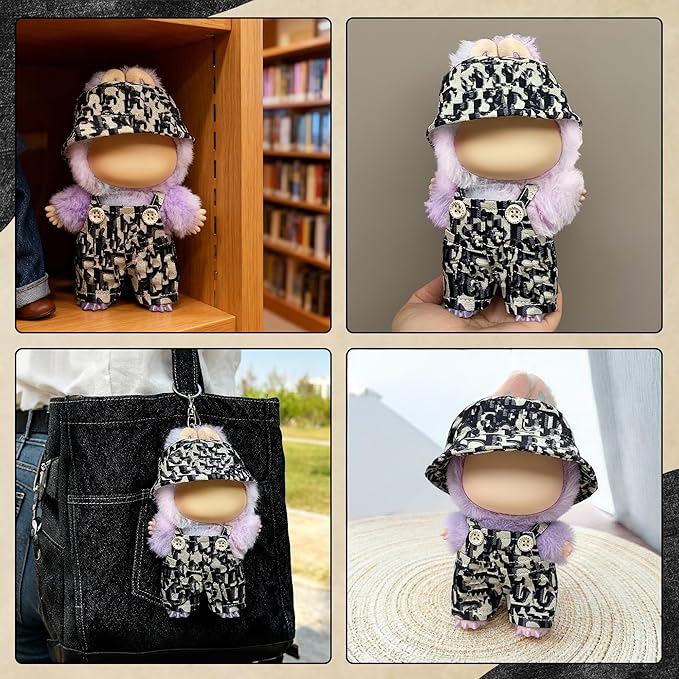 Clothes Fit for 17CM Doll, Fashion Doll Clothes Outfit Set Cute Theme Designer Toys Dress Accessories for Collector Fans Display (DD Dark Blue Denim)