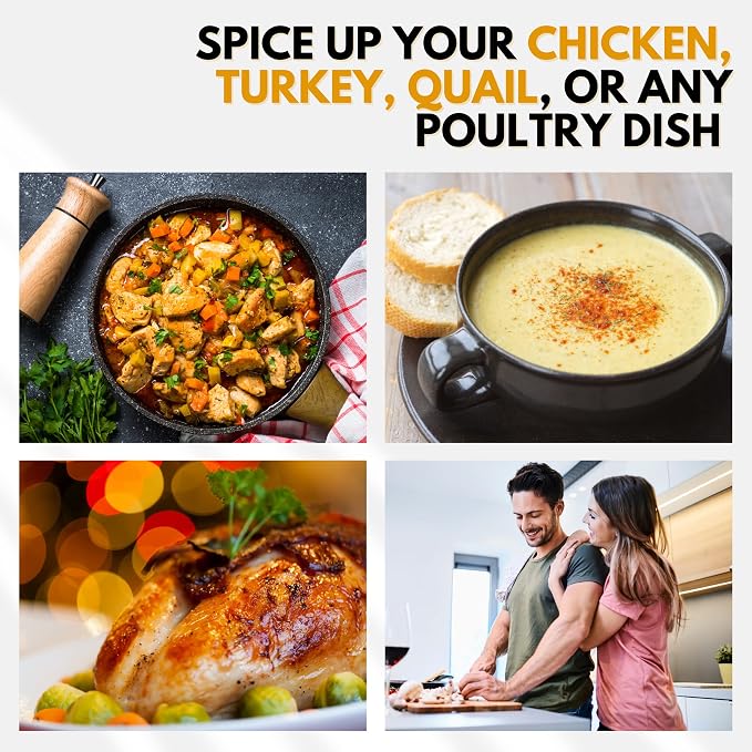 My Secrets Peggy's Food OMG Poultry Seasoning Blend - Low Sodium Chicken & Turkey Rub with Himalayan Pink Salt - Premium Herb Mix for Roasting, Grilling & Air Frying - All Natural - 3.5 oz