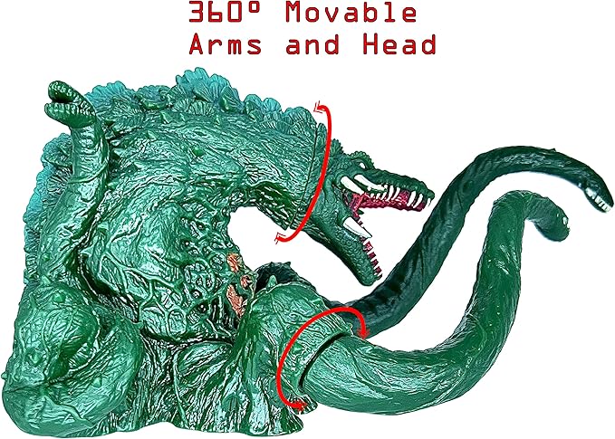 TwCare Biollante vs Godzilla Toy Action Figure: King of The Monsters, Movie Series Movable Joints Soft Vinyl, Travel Bag