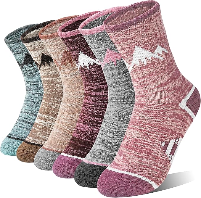 ANTSANG Kids Toddlers Boys Girls Merino Wool Hiking Athletic Thermal Warm Winter Socks