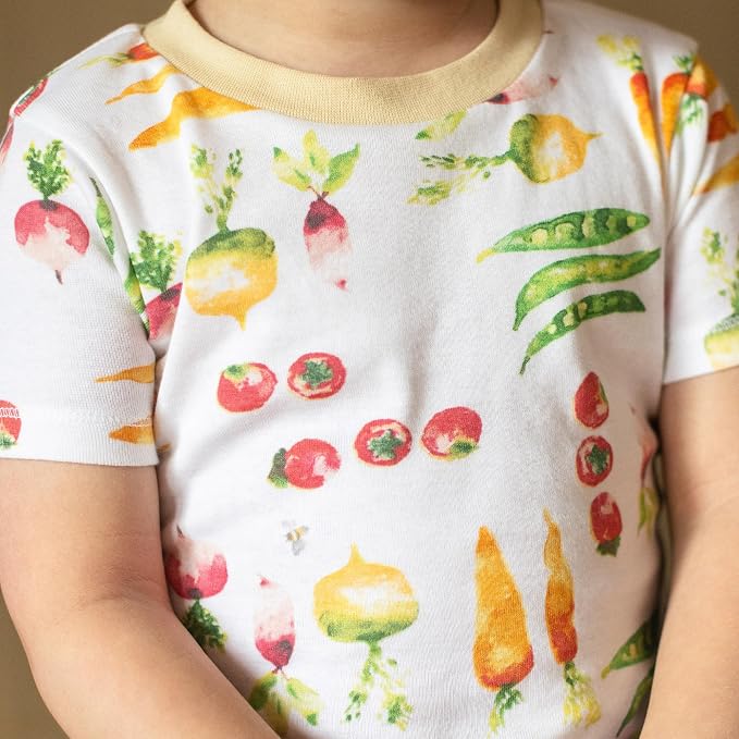 Burt's Bees Baby Unisex Pajamas, Short Sleeve Tee and Shorts 2-Piece PJ Set, 100% Organic Cotton