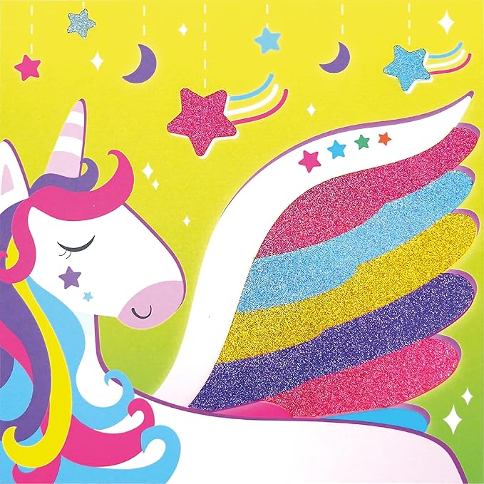 My Magic World DIY 3-in-1 Sparkle Art Set for Kids (12 Sparkly Creative Arts and Crafts Projects : Glitter/Sequin/Foil Art) Handcraft/Handmade/Creative Art