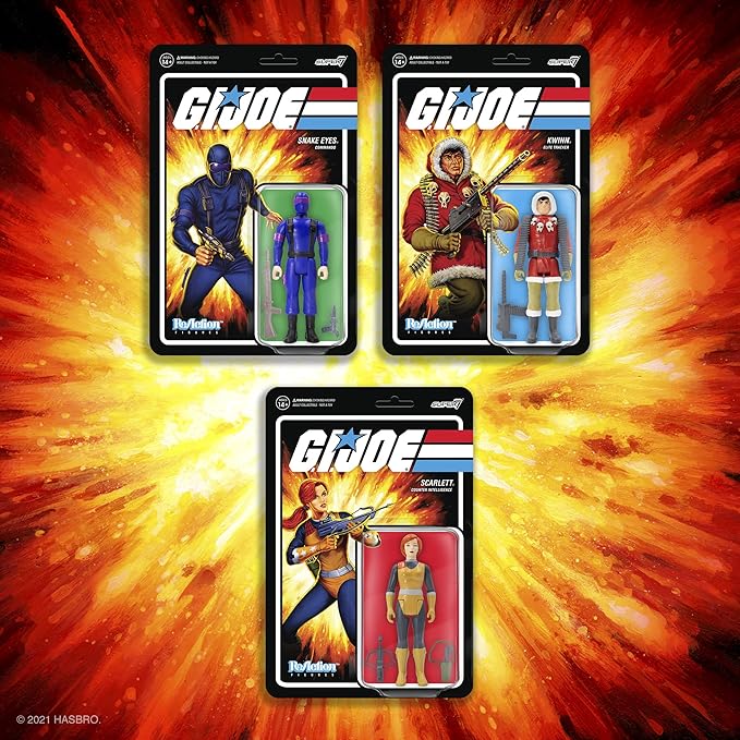 Super7 G.I. Joe Snake Eyes - 3.75" G.I. Joe Action Figure with Accessory Classic Cartoon Collectibles and Retro Toys
