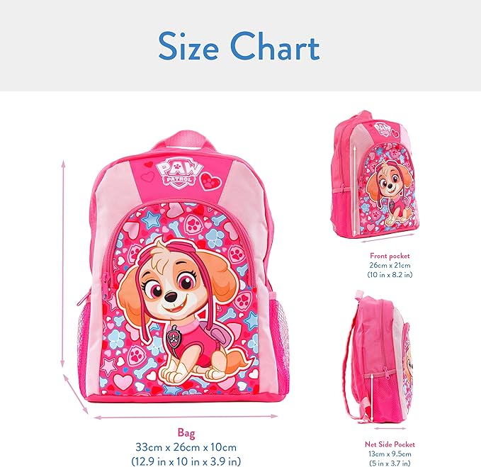 Paw Patrol Skye Backpack | Backpacks for Girls | Kids School Bags