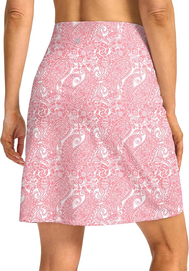 G Gradual 19" Skorts for Woman with Pockets High Waist Golf Skirt | Lightweight, Stretchy, Breathable, Tummy Control, Built-in Shorts, Athletic, Tennis, Pickleball, Casual Summer