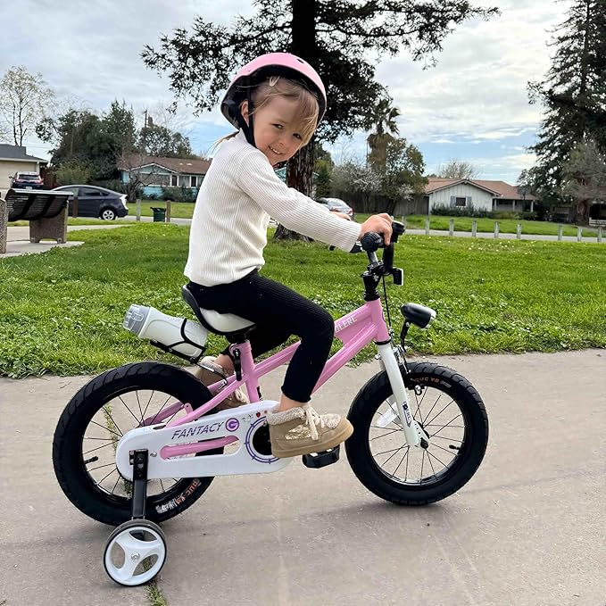 Glerc Fantacy Kids Bike, 12-20 Inch Children Bicycle for 2-13 Years Old Boys Girls, Kids Bicycle with Water Bottle Holder & Headlight & Training Wheels, Multiple Colors