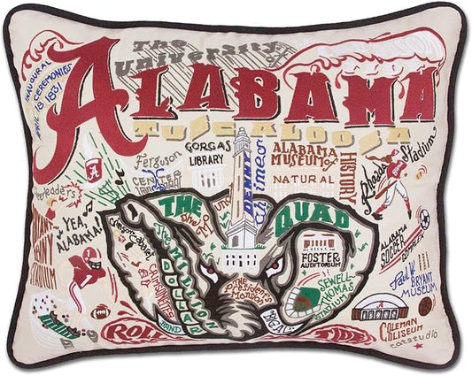 Catstudio University of Alabama Collegiate Embroidered Decorative Throw Pillow