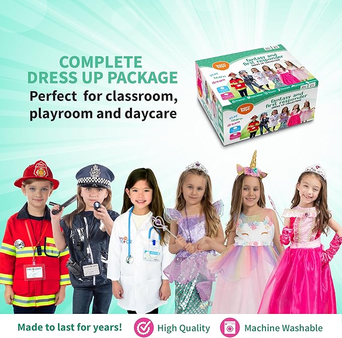 Born Toys Toddler Dress Up Clothes for Little Girls & Boys Ages 3-7, Pretend Play Toys