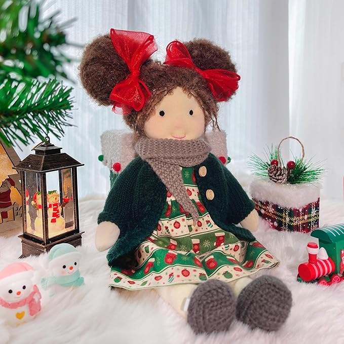 BlissfulPixie Waldorf Handmade Rag Doll - Personalized Collectors Plush for Kids Birthday Present With Beautiful Box-Riley 12"