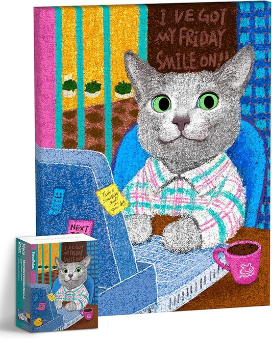 PieceRelax Puzzle Canvas Wall Art 366 Plastic Pieces for Adults - New New_Friday Mood - Unique Gift & Home Décor with Jigsaw Puzzle Artwork for Living Room Bedroom [HN1433]