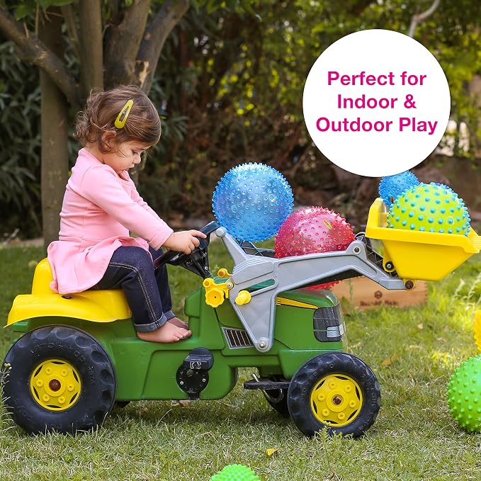 Edushape Sensory Ball for Baby - 7” Transparent Trendy Color Baby Ball that Helps Enhance Gross Motor Skills for Kids Aged 6 Months & Up - Pack of 1 Vibrant Colorful and Unique Textured Ball for Baby