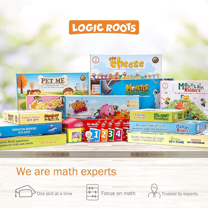 Addition Games - Pack of 2, Mountain Raiders and Ocean Raiders, Math Board Games and STEM Toys for 5- 9 Year Olds, Educational Gift for Kids, Homeschoolers, Kindergarten and Up
