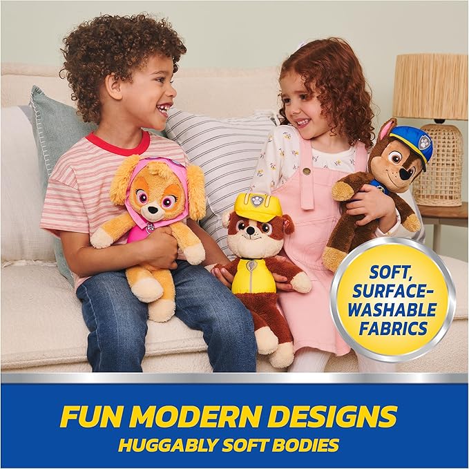 GUND PAW Patrol Official Chase Take Along Buddy Plush Toy, Premium Stuffed Animal for Ages 1 & Up, Blue/Brown, 13”