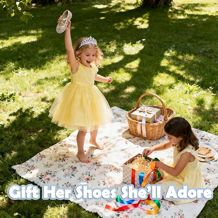 THEE BRON Mary Jane Ballet Flats - Girls' Dress Shoes with Hook & Loop Closure