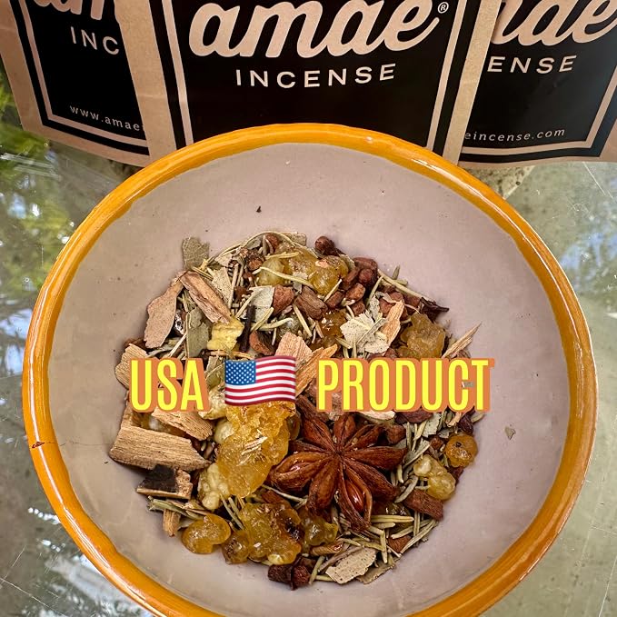 Natural Resin, Herbs & Essence Wealth Manifestation Mix - Blend with Frankincense, Sandalwood, Cinnamon & Copal - Grounding Loose Incense for Abundance Rituals & Meditation - 1.19 oz.