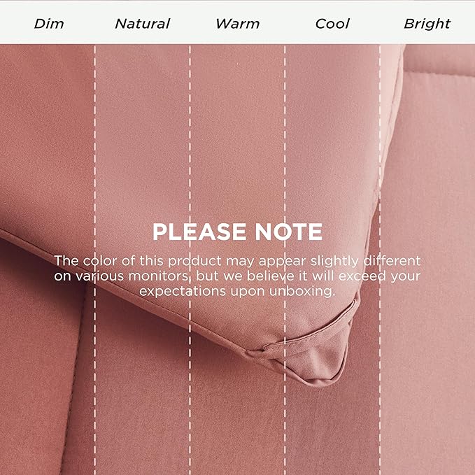 Bedsure Comforter Duvet Insert - Quilted Comforters Twin XL Size, All Season Duvet, GentleSoft Down Alternative Bedding, with 8 Tabs, Gifts for Women/Men, Dusty Pink, Twin XL 92 x 68 Inches