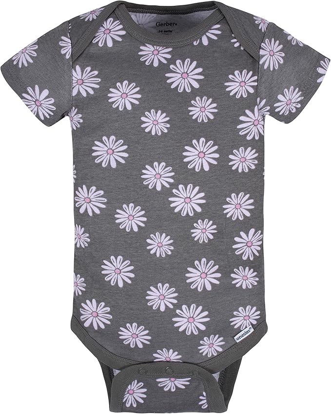 Gerber Baby Girls' 8-pack Short Sleeve Onesies Bodysuits