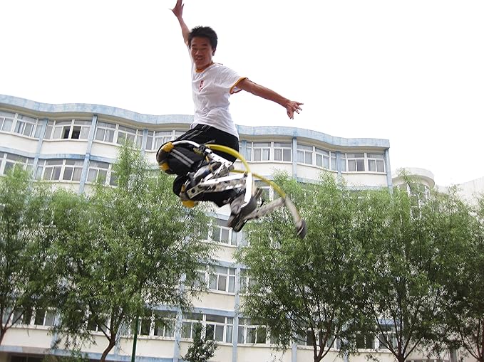 Skyrunner Adult Men Jumping Stilts Men Women Fitness Exercise (110~150 Ibs/50~70kg) Bouncing Shoes (Black)