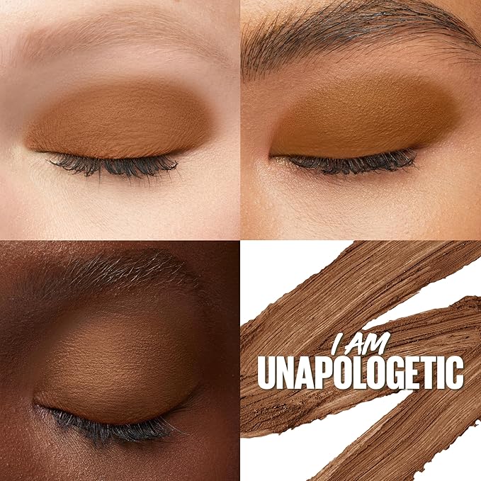 MAYBELLINE Color Tattoo Longwear Multi-Use 24HR Eye Shadow Stix, Rich, Long Lasting Eyeshadow, Eyeliner and Eye Primer Stick, I Am Unapologetic (Matte Cool Brown)