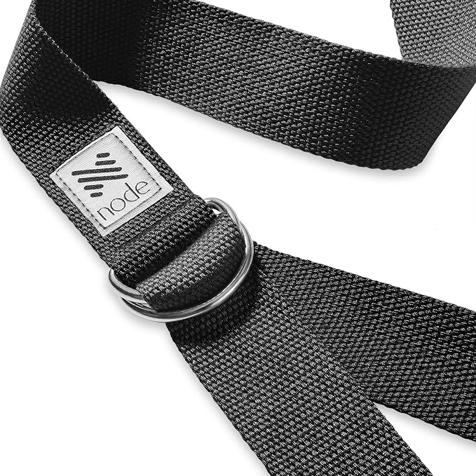 7-1/2' Yoga Strap for Stretching, Woven Cotton Blend Yoga Strap with Adjustable D-Ring Buckle for Exercise, Therapy and Fitness
