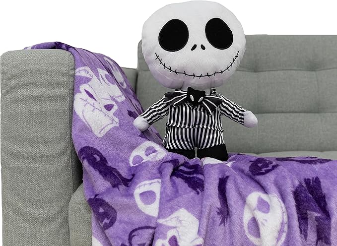 Northwest Character Hugger Pillow & Silk Touch Throw Blanket Set, 40" x 50", Nightmare Before Christmas - Nightmare Friends