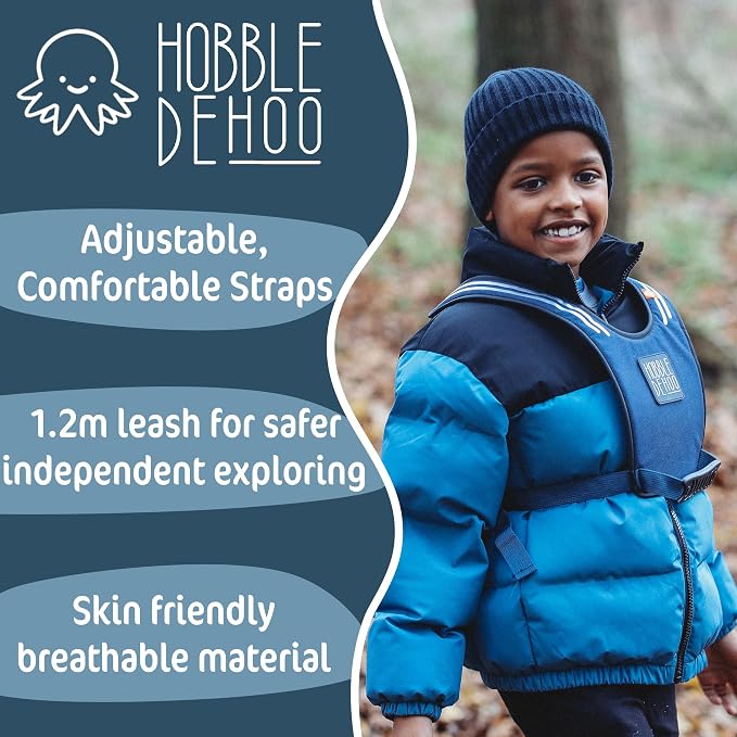 Hobble De Hoo XL Autism Safety Harness for Kids & Teens 7+ | Walking Safety Vest with Grab Handles & Reflective Strips