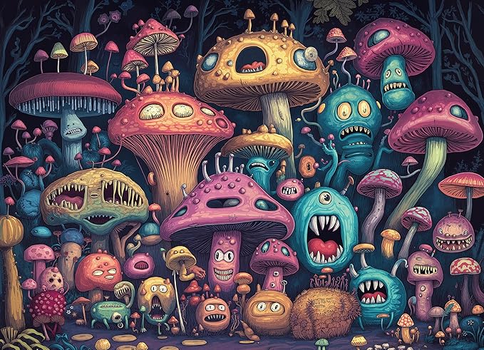 Jigsaw Puzzles for Adults 1000 Pieces, Funny and Colorful Puzzles, Challenging Puzzle Game for Family Friends Home Decor, 20x27 Inches, Dense Monsters-2