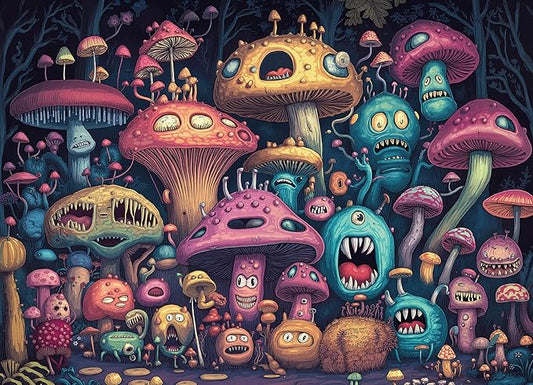Jigsaw Puzzles for Adults 1000 Pieces, Funny and Colorful Puzzles, Challenging Puzzle Game for Family Friends Home Decor, 20x27 Inches, Dense Monsters-2