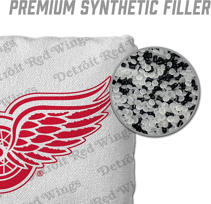 YouTheFan Officially-Licensed NHL Set of 4 Cornhole Bags - All Weather Regulation 6” x 6” Size - 16oz Weight - Designed in USA