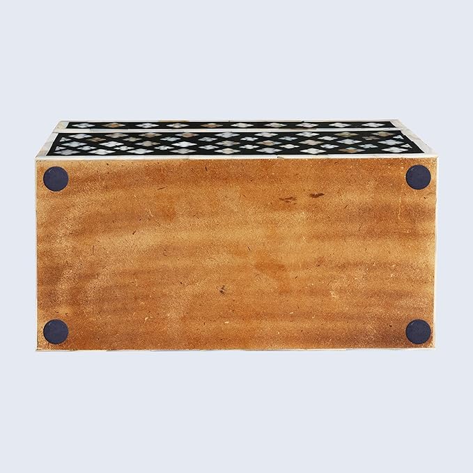 Handicrafts Home Large Decorative Storage Box with Lid– 10x5x5” Coffee Table Organizer, Keepsake-Decorative Boxes for Home Decor, Stylish Decorative Box for Office Décor- Rhonda Bouquet