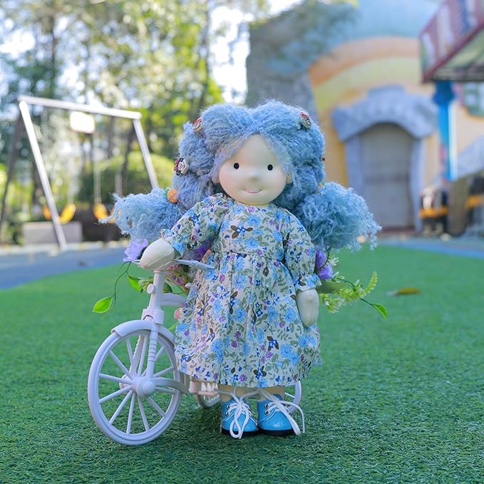 Coco 12in Handmade Waldorf Doll - Personalized Collectible Plush Toy for Kids Birthday Gift with Box