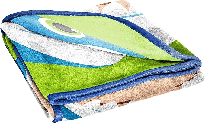 Jay Franco Plush Throw Blanket – 46" x 60" Inch Cartoon Kids Soft & Cozy Fleece Throw for Bedroom & Couch Décor, Official Licensed Product, Green - Cocomelon