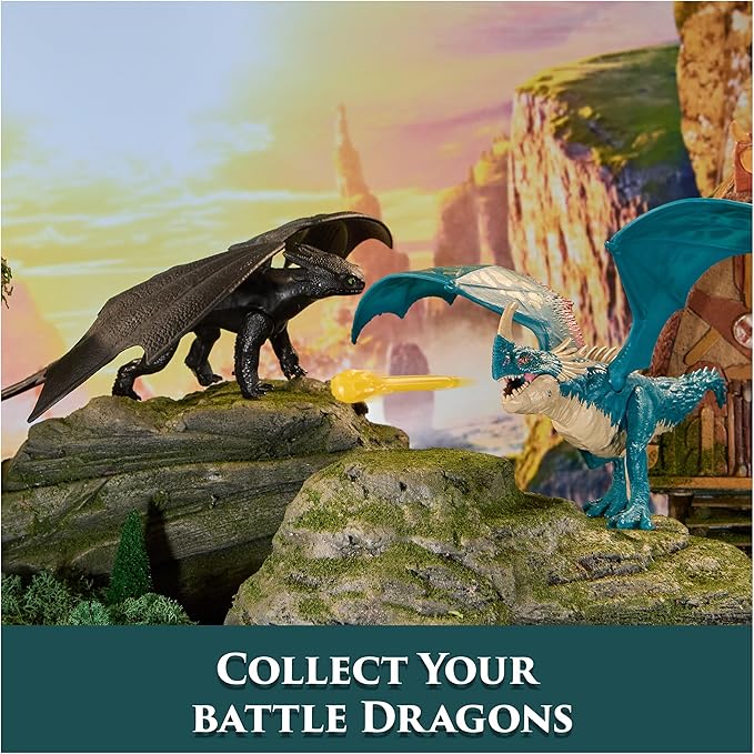 DreamWorks Dragons, Battle Dragons, Plasma Sounds Night Fury, 13” Action Figure, Kids Toys for Boys & Girls Ages 4 and up