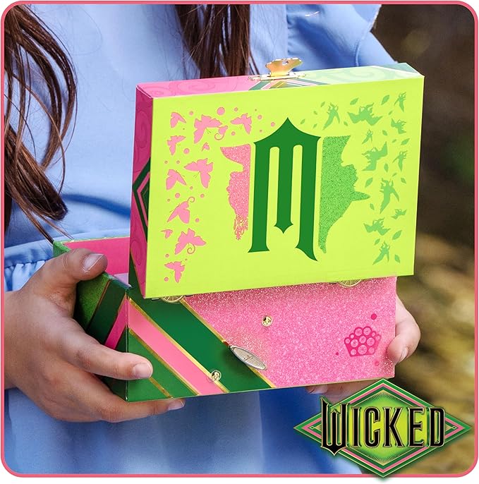 Wicked Jewelry Box for Girls - Musical Jewelry Box with Spinning Figurine, Wicked Toys for Kids Ages 3-5 - 6 x 4.7 x 3.5 in