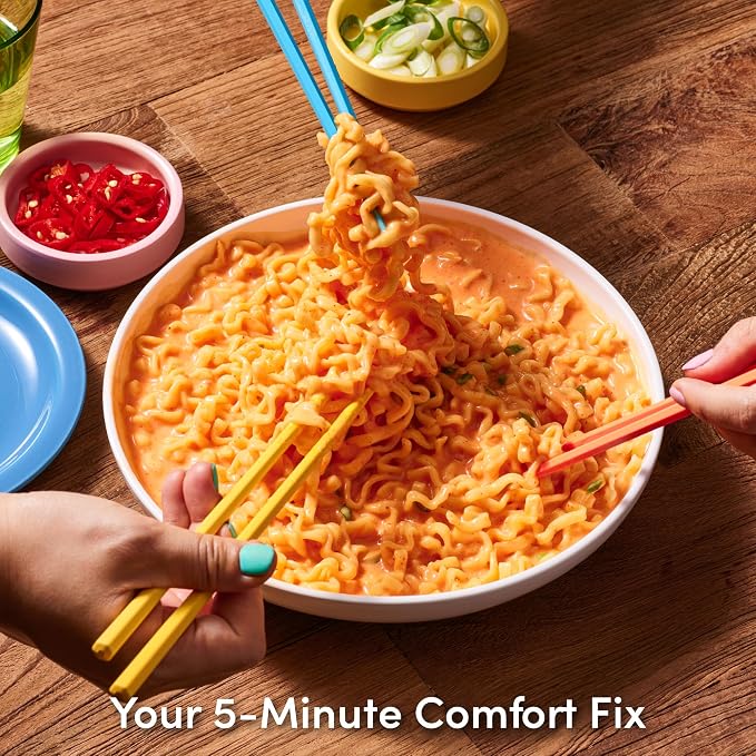 Otoki Cheesy Ramen Bowl, Mac & Cheese Meets Ramen, Cheddar & Mascarpone Flavor, Korean Instant Ramen Bowl, 3.53 oz Pack of 6